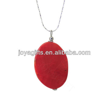 Collier pendentif en agate rouge naturel avec chaîne en argent